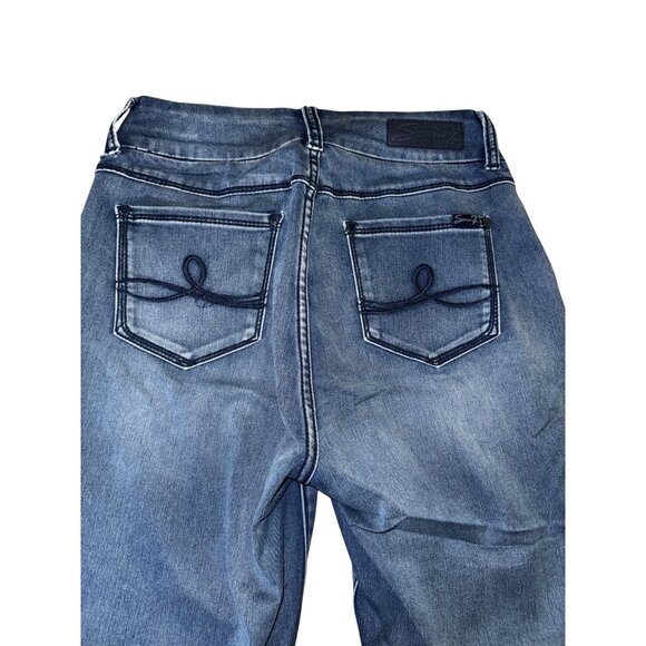 Seven7 Tummy-Less Slimmer Jeans ‎ High-Waisted Stretch Denim Size 32 Dark Wash - Picture 3 of 11